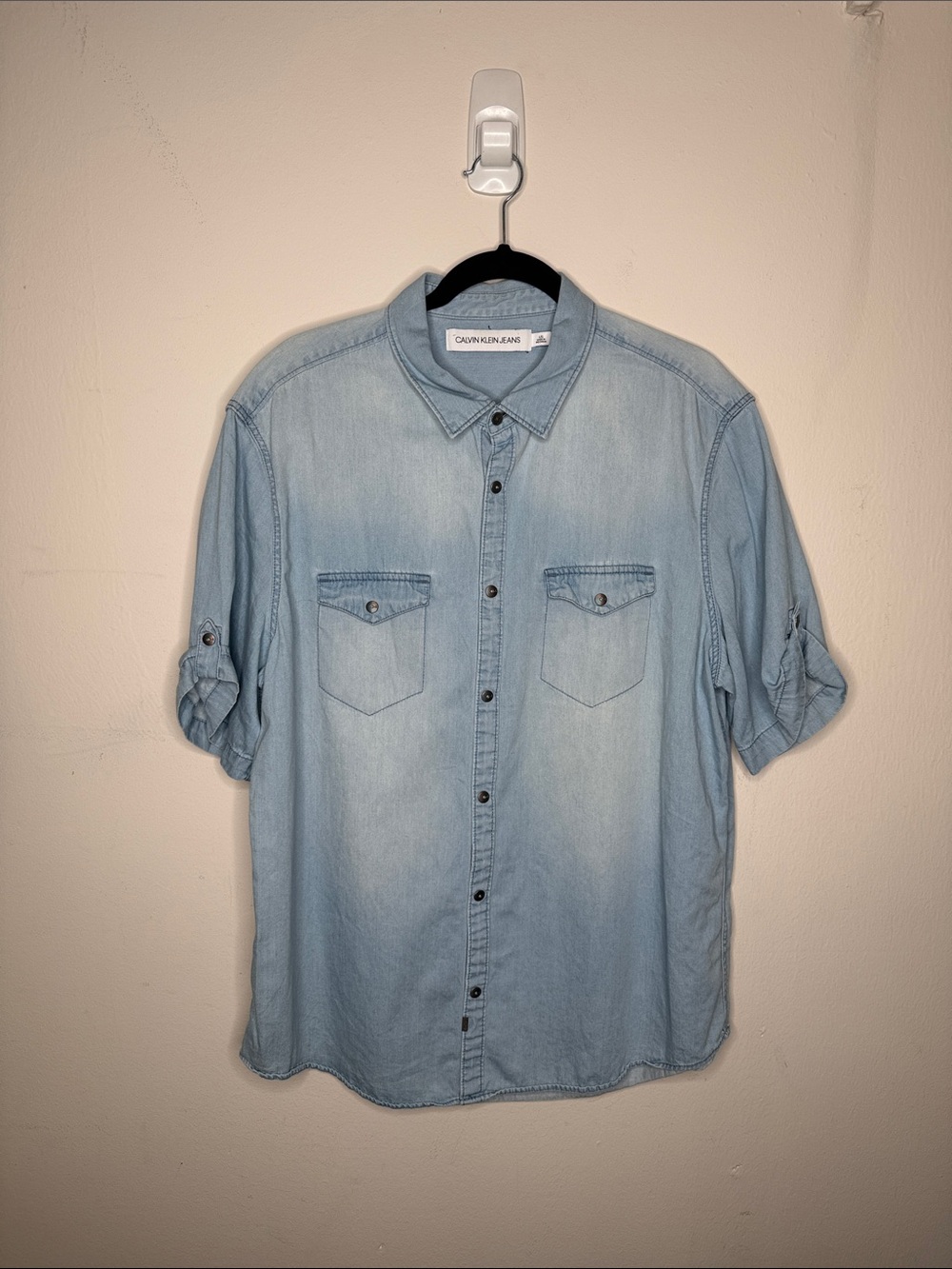 Calvin Klein Jeans Light Wash Denim Button-Down Shirt